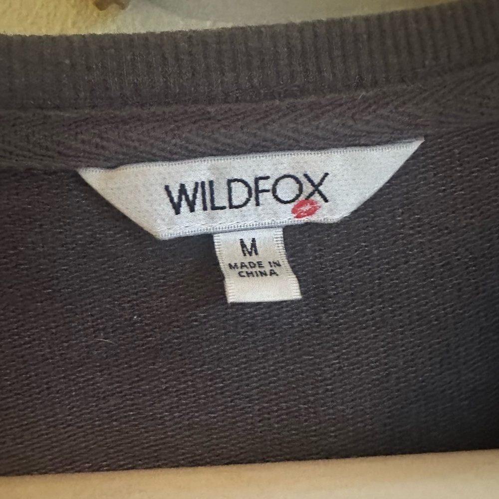 Wildfox | Easy Does It Gray Pullover Sweater | Me… - image 4